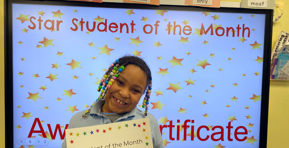 Syracuse Academy of Science elementary school celebrates its Students of the Month who demonstrated the character trait of respect and being respectful to others.