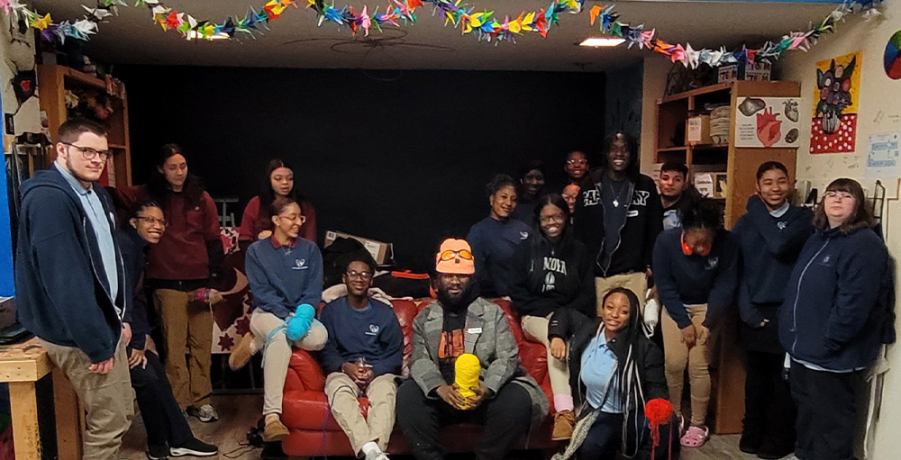 Local Artist Jaleel Campbell Visits Syracuse Academy of Science High School