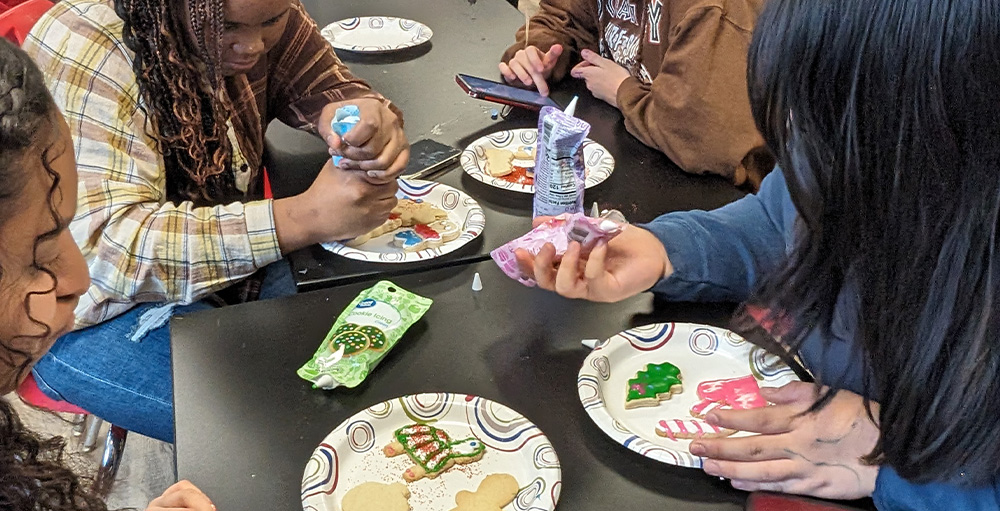 Syracuse Academy of Science High Schoolers Decorate Festive Cookies