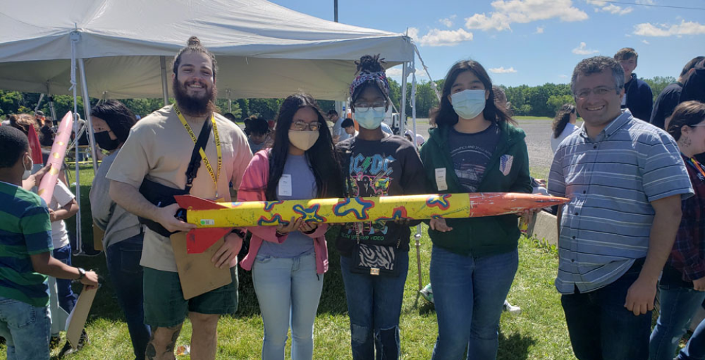 Syracuse Academy of Science high school students participated in the MOST’s annual Rocket Team Challenge held at Syracuse University’s Skytop Field.