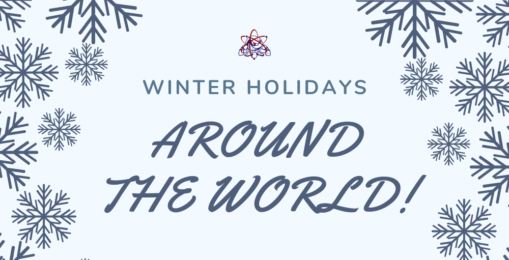 Syracuse Academy of Science elementary school students learn about various traditions, customs and celebration styles of winter holidays around the world.
