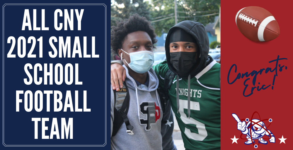 Syracuse Academy of Science high school student athlete, Eric Philips was named one of 41 athletes on the 2021 Small School Football Team.