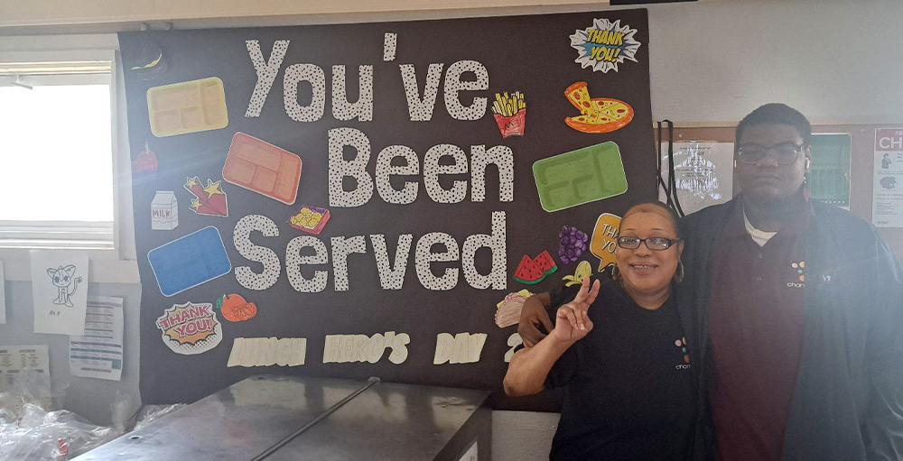 Syracuse Academy of Science Elementary Students Make Special Posted for Cafeteria Heroes